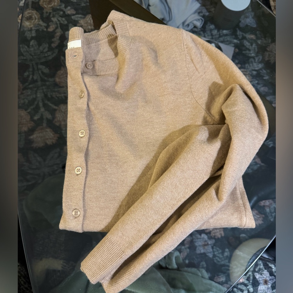 Tan Button Up Cardigan A New Day